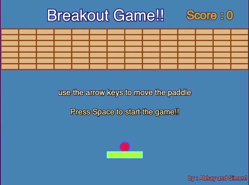 BREAKOUT GAME!!