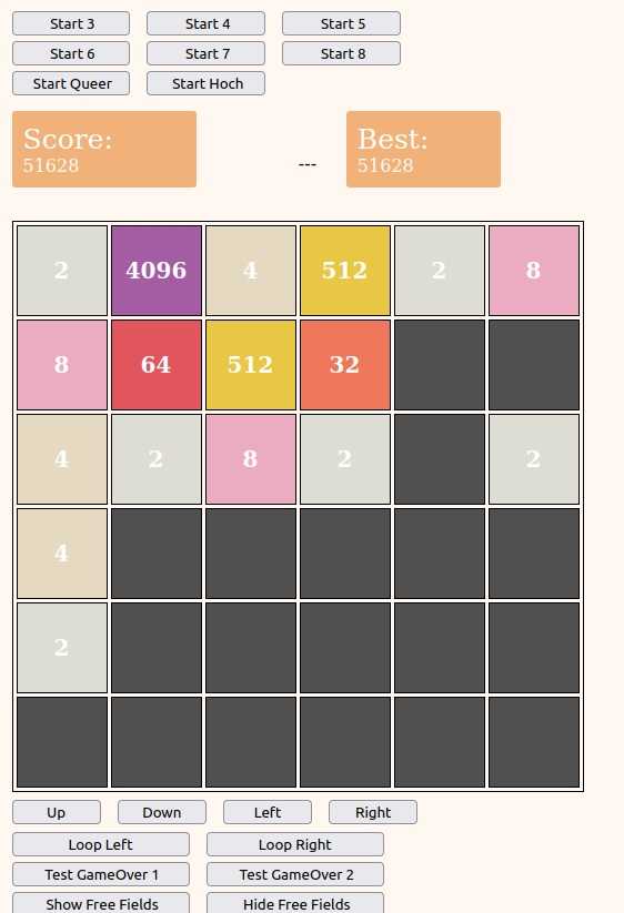 2048 Variable Grid Size, Java-Script, Html CSS